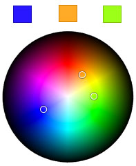 Split color scheme